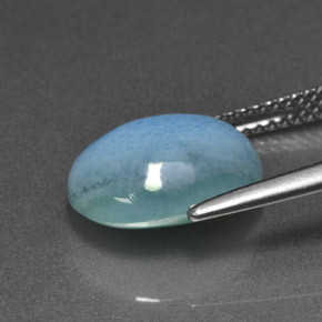 5.04カラットの天然ブルーラリマー（12.1×9.8 mm・オーバルカット）