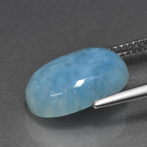 6.88カラットの天然ブルーラリマー（14.2×10.1 mm・オーバルカット）