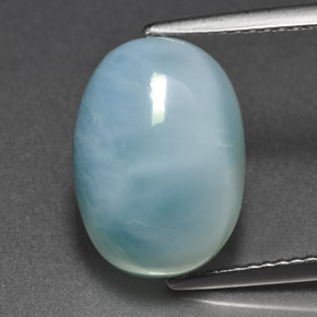 7.96カラットの天然ブルーラリマー（14.1×10.2 mm・オーバルカット）