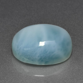 7.96カラットの天然ブルーラリマー（14.1×10.2 mm・オーバルカット）