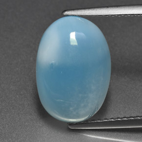 7.11カラットの天然ブルーラリマー（14.2×10 mm・オーバルカット）