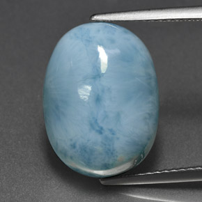 11.25カラットの天然ブルーラリマー（16×12.1 mm・オーバルカット）