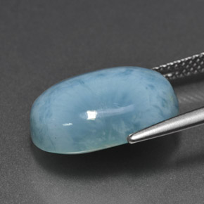 11.25カラットの天然ブルーラリマー（16×12.1 mm・オーバルカット）