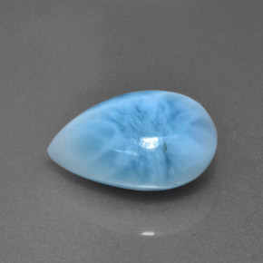 5.87カラットの天然ブルーラリマー（13.9×10.2 mm・洋梨の形）