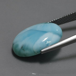 15.22カラットの天然ブルーラリマー（20.1×15.1 mm・オーバルカット）