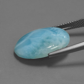 11.45カラットの天然ブルーラリマー、オーバルカット、オペーク