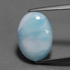 5.54カラットの天然ブルーラリマー（14.2×10.2 mm・オーバルカット）
