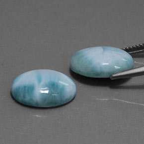 カラットの天然ブルーラリマー（14.2×10.2 mm・オーバルカット）