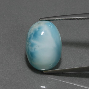 7.36カラットの天然ブルーラリマー（13.9×10 mm・オーバルカット）