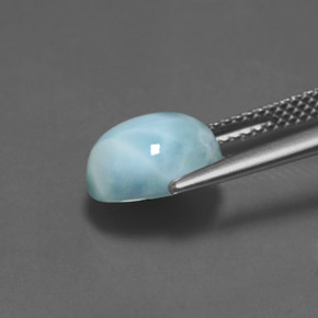 3.02カラットの天然ブルーラリマー、オーバルカット、オペーク