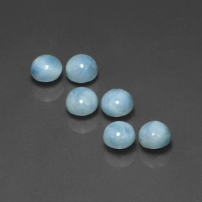 カラットの天然ブルーラリマー（5.11 mm・ラウンドカット）