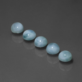 カラットの天然ブルーラリマー（5.12 mm・ラウンドカット）