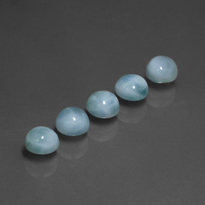 カラットの天然ブルーラリマー（5.12 mm・ラウンドカット）