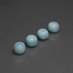 カラットの天然ブルーラリマー（5.22 mm・ラウンドカット）