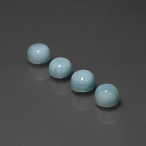 カラットの天然ブルーラリマー（5.22 mm・ラウンドカット）