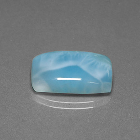 11.61カラットの天然ブルーグリーンラリマー（19.1×13 mm・クッションカット）