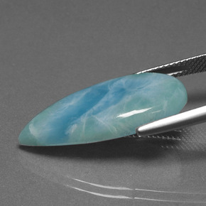 12.12カラットの天然ブルーグリーンラリマー、洋梨の形、オペーク