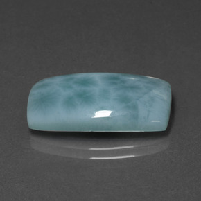 10.90カラットの天然グリーンブルーラリマー（21.1×11.6 mm・クッションカット）