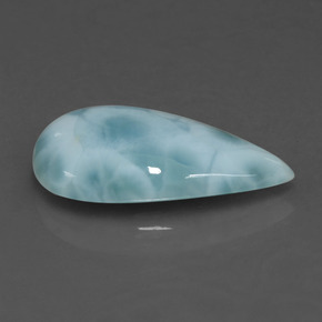 4.78カラットの天然ブルーグリーンラリマー（18.4×9.7 mm・洋梨の形）