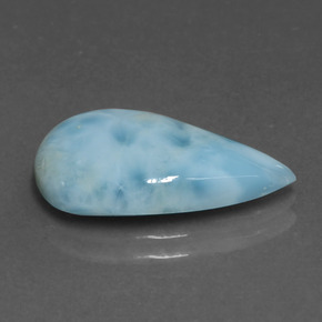 5.71カラットの天然グリーンブルーラリマー（18.8×10.5 mm・洋梨の形）