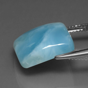 9.67カラットの天然グリーンブルーラリマー（14×13.8 mm・四角）