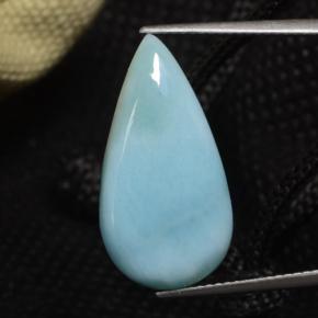 8.87カラットの天然グリーンブルーラリマー（23.6×12.3 mm・洋梨の形）
