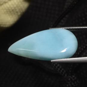 8.87カラットの天然グリーンブルーラリマー（23.6×12.3 mm・洋梨の形）