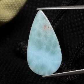 8.87カラットの天然グリーンブルーラリマー（23.6×12.3 mm・洋梨の形）