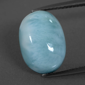 7.33カラットの天然ブルーラリマー（14.1×10.1 mm・オーバルカット）