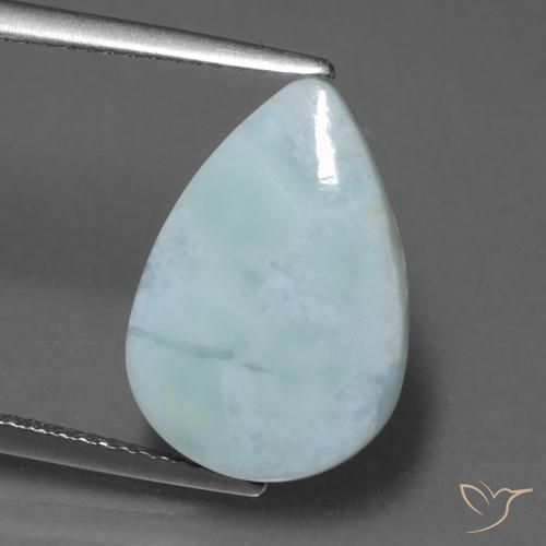 5.33ct 天然 薄いスカイブルー ラリマー, 洋梨の形, オペーク