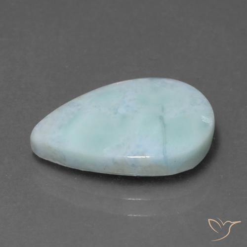 5.33カラットの天然薄いスカイブルーラリマー、洋梨の形、オペーク