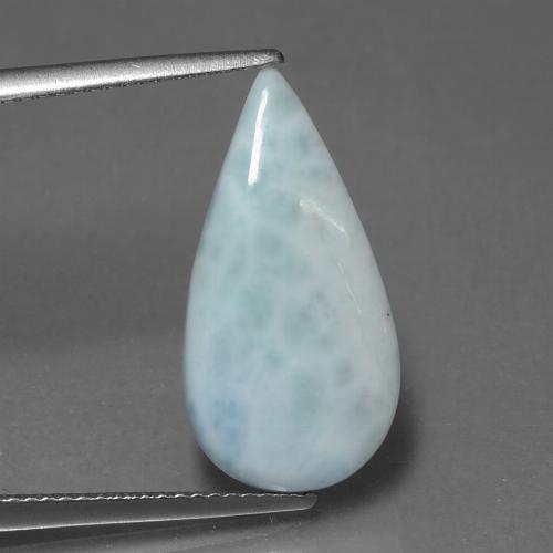 5.31カラットの天然灰色がかったブルーラリマー（21×10.7 mm・洋梨の形）