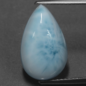 6.58カラットの天然ブルーラリマー（16.2×10 mm・洋梨の形）