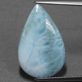 6.15カラットの天然ブルーラリマー（20.2×13 mm・洋梨の形）