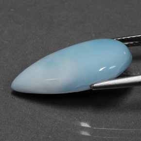 6.38カラットの天然ブルーラリマー、洋梨の形、オペーク