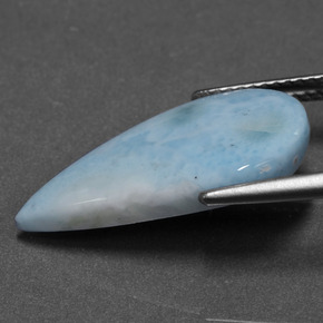 7.49カラットの天然ブルーラリマー、洋梨の形、オペーク