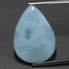 6.90カラットの天然ブルーラリマー（18.8×13.6 mm・洋梨の形）