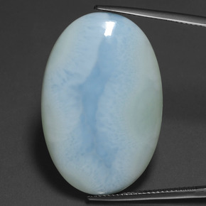 28.88カラットの天然ブルーラリマー（33.5×22.1 mm・オーバルカット）