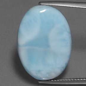 17.21カラットの天然ブルーラリマー（21.1×15.2 mm・オーバルカット）