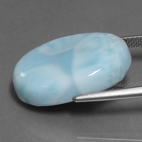 17.21カラットの天然ブルーラリマー（21.1×15.2 mm・オーバルカット）