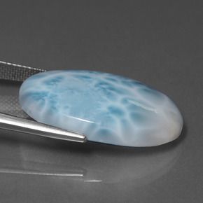 22.03カラットの天然ブルーラリマー、オーバルカット、オペーク