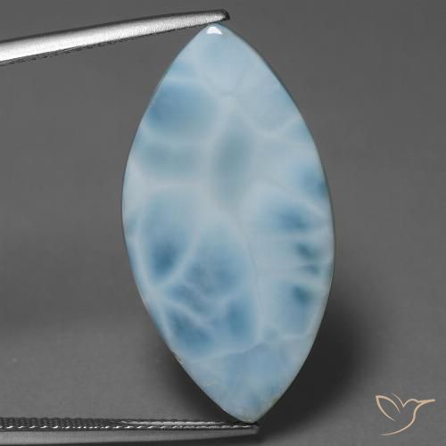 14.85ct 天然 ベイビーブルー ラリマー, マーキーズ, オペーク