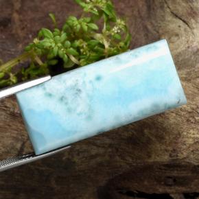 44.71カラットの天然ライトブルーラリマー、バゲット、オペーク