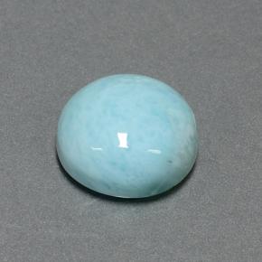 6.99カラットの天然グリーンブルーラリマー（12.18 mm・ラウンドカット）