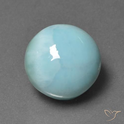 6.92ct 天然 ライトブルー ラリマー, ラウンド, オペーク