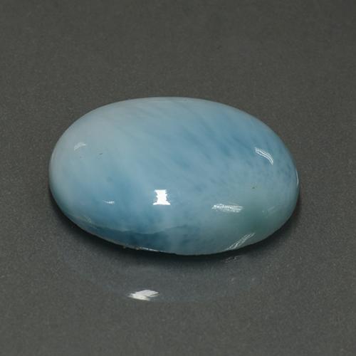 7.62カラットの天然ライトブルーラリマー（16.2×12.3 mm・オーバルカット）
