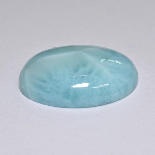 9.39カラットの天然ブルーラリマー（18×13.1 mm・オーバルカット）