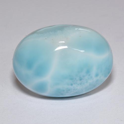 12.89カラットの天然ブルーラリマー（18.2×13.1 mm・オーバルカット）