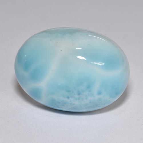 12.89カラットの天然ブルーラリマー（18.2×13.1 mm・オーバルカット）