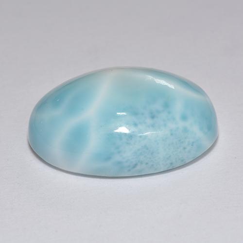 12.89カラットの天然ブルーラリマー（18.2×13.1 mm・オーバルカット）